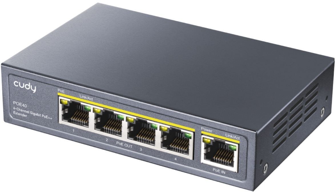 CUDY 4-Channel Gigabit PoE++ Extender