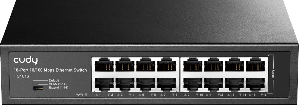 CUDY 16-Port 10/100 Mbps Metal Switch