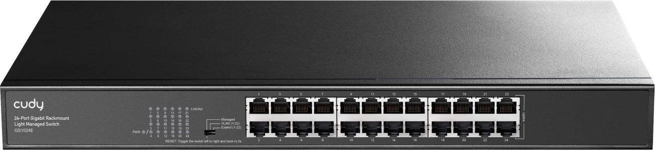 CUDY 24-Port Gigabit Rackmount Light Managed Switch
