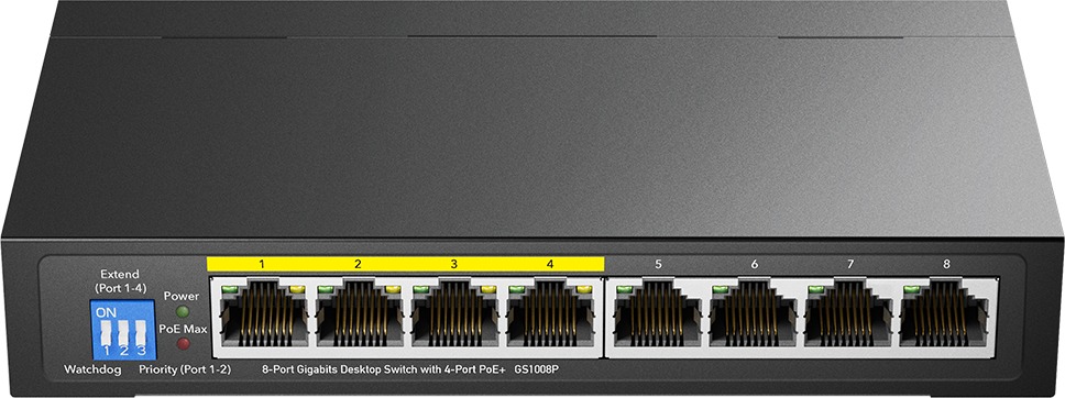 CUDY 8-Port Gigabit Desktop Switch s 4-Port PoE+ - spolehlivá síťová infrastruktura