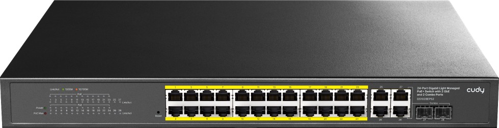 CUDY 24-Port Gigabit Light Managed PoE+ Switch