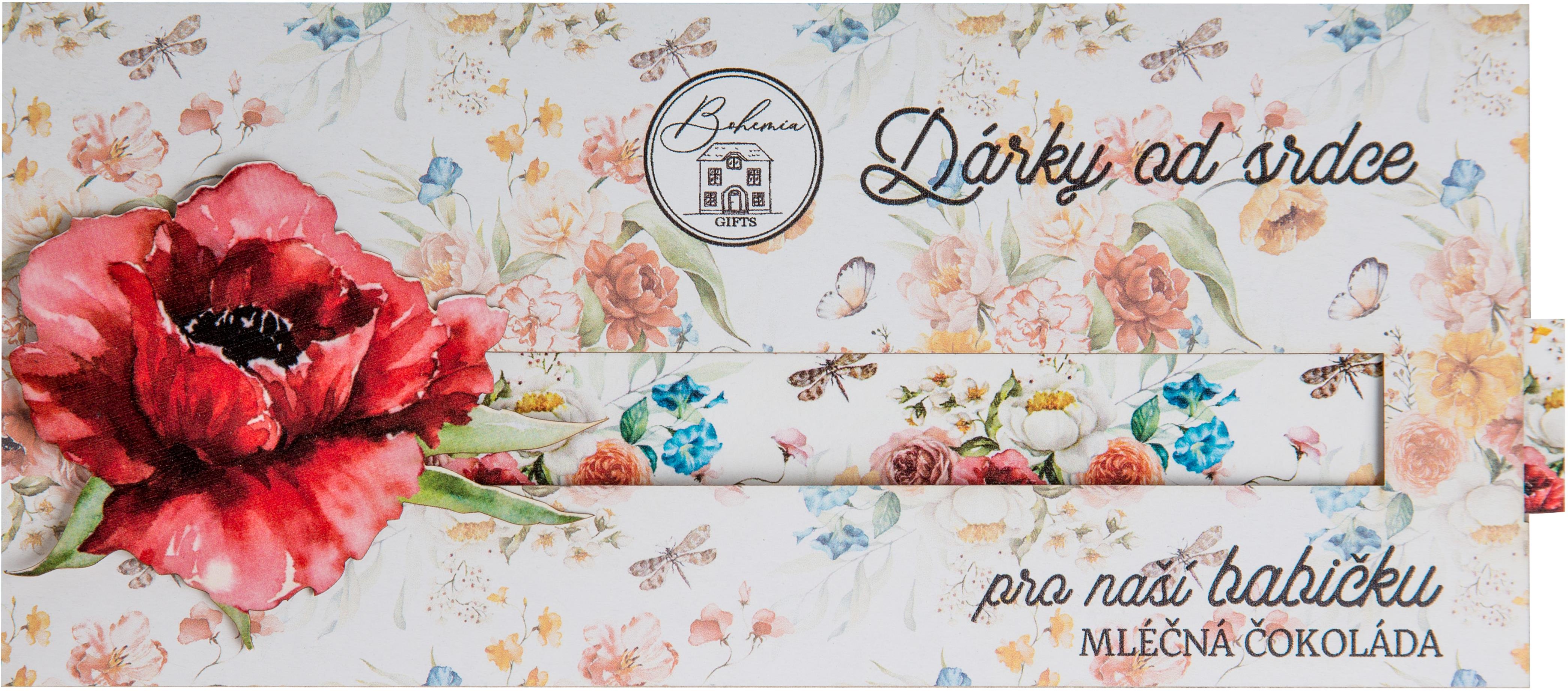 BOHEMIA GIFTS Dárková interaktivní čokoláda od srdce pro babičku 100 g