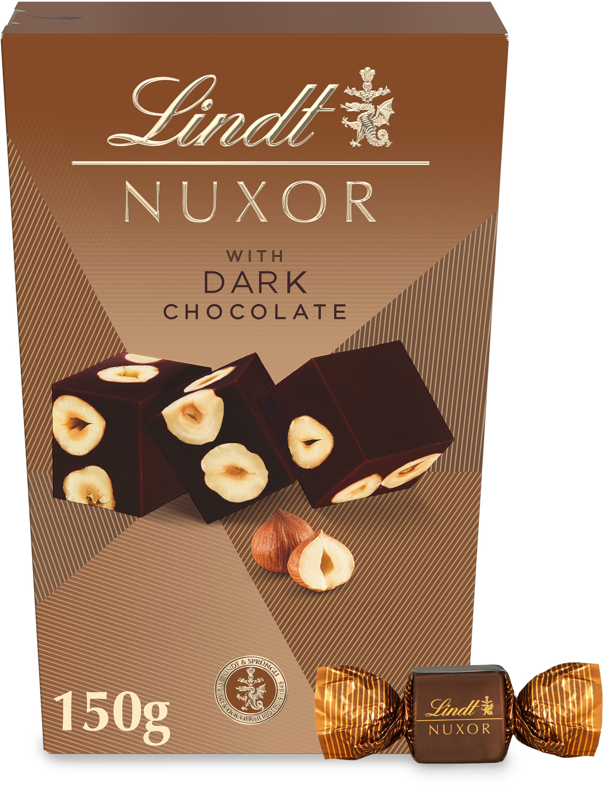 LINDT Nuxor Bonboniéra Hořká Čokoláda 150 g