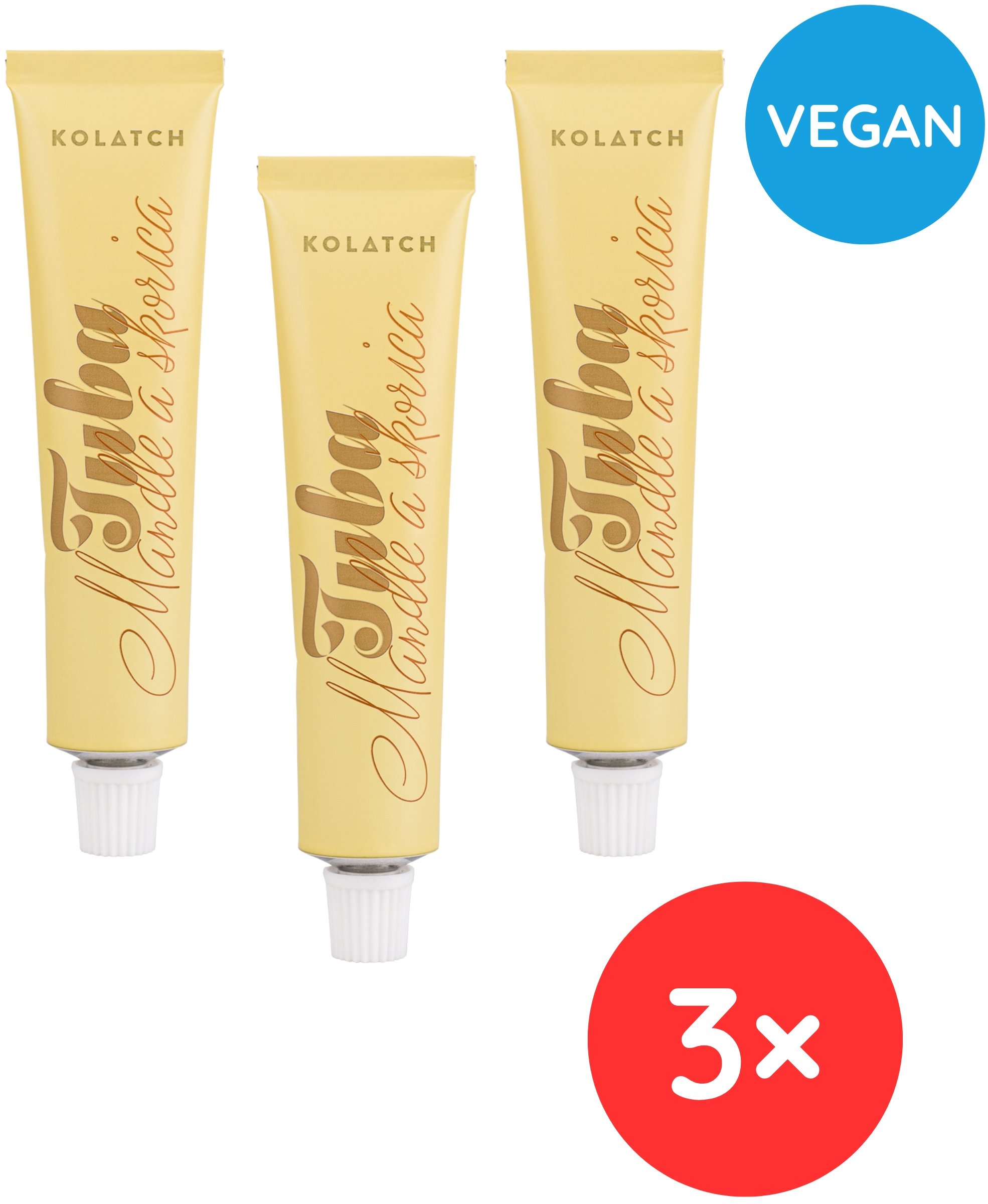 KOLATCH Tuba mandlový se skořicí Vegan 3 × 45 g