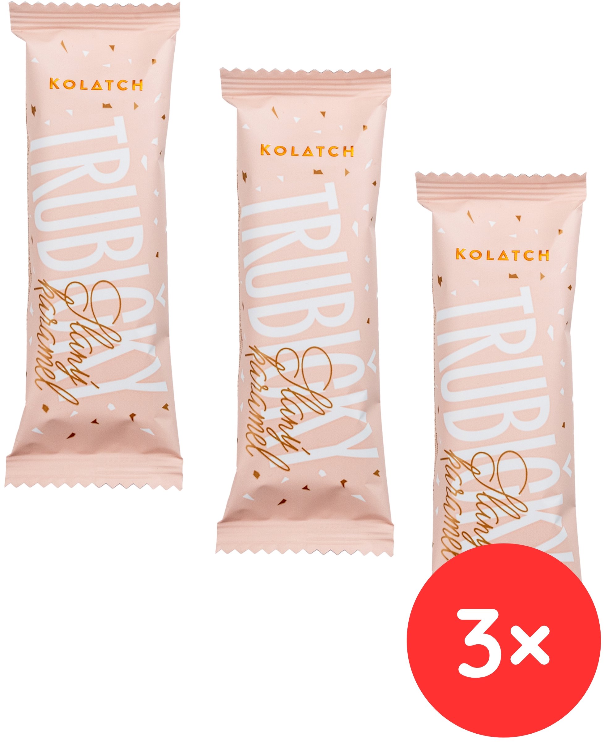 KOLATCH Trubičky slaný karamel 3 × 35 g