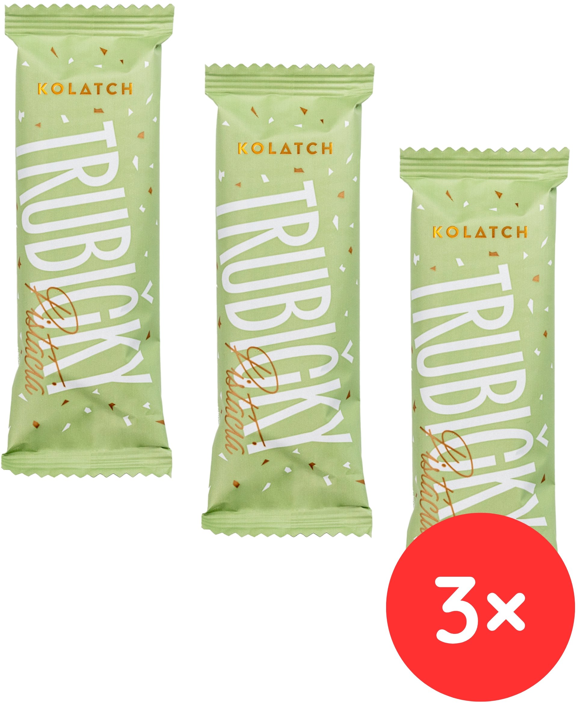 KOLATCH Trubičky pistácie 3 × 35 g