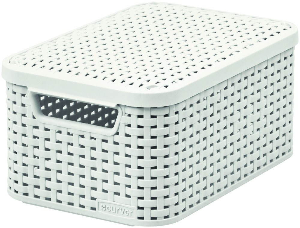 Curver Úložný box RATTAN Style2 s víkem S, bílý
