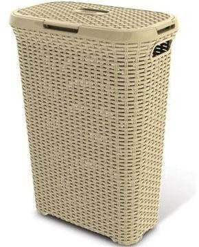 Curver Koš na špinavé prádlo 40l krémový RATTAN