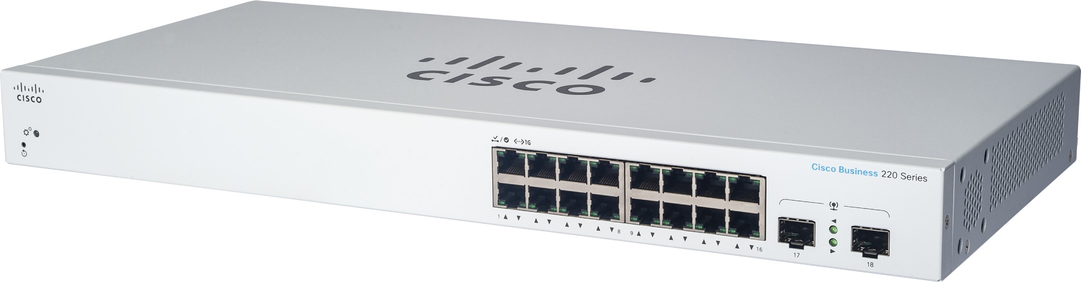 CISCO CBS220 Smart 16-port GE, PoE, 2x1G SFP switch
