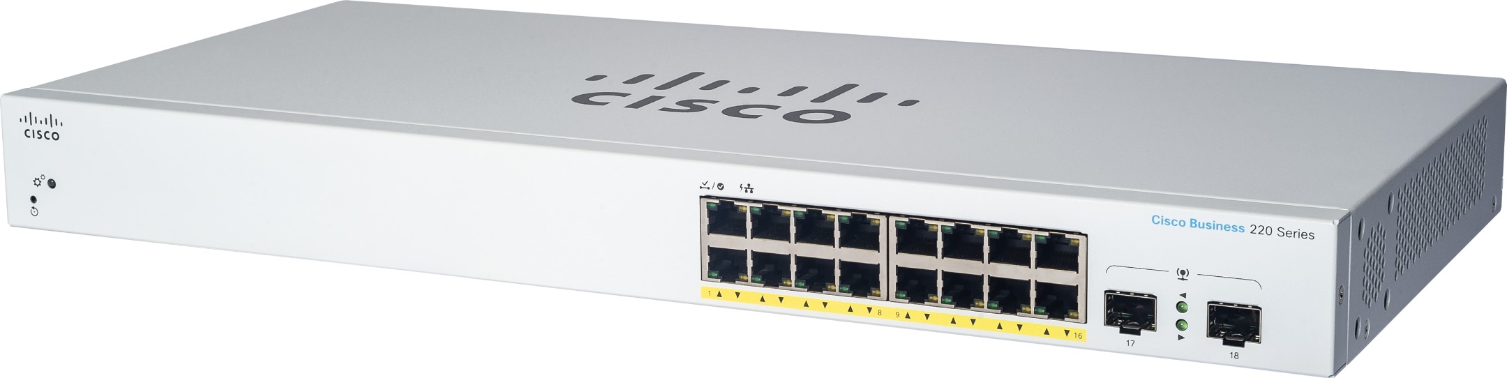 CISCO CBS220 Smart 16-port GE, 2x1G SFP switch