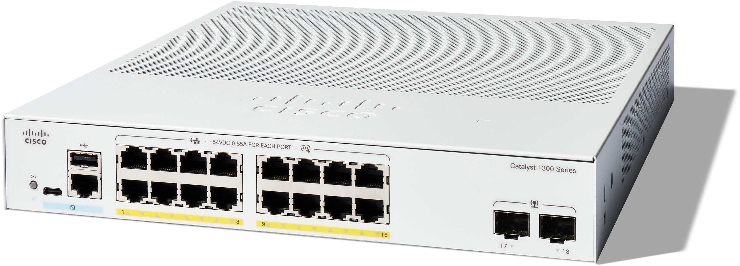 Cisco Catalyst C1300-16FP-2G switch s 16 porty a PoE