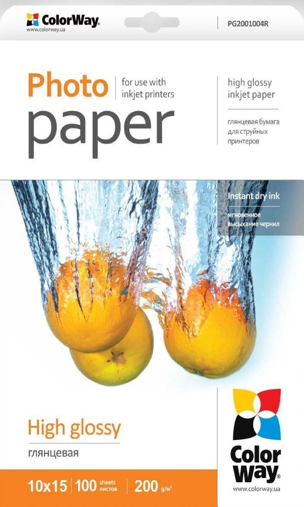 ColorWay High Glossy 10x15 100 ks - kvalitní fotopapír pro tisk fotografií