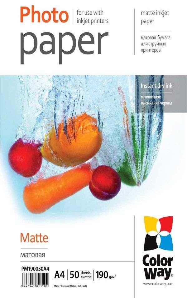 ColorWay Matte A4 50 ks - kvalitní fotopapír