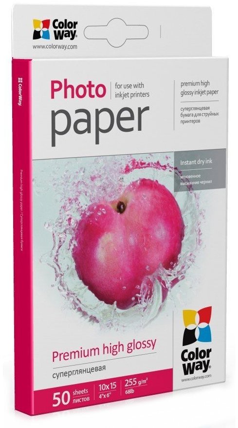 ColorWay Premium High Glossy 10×15cm 50ks - fotopapír pro tisk fotografií