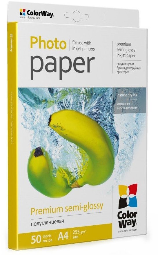 ColorWay Premium Semi-Glossy A4 50ks - vysoce kvalitní fotopapír pro profesionální tisk