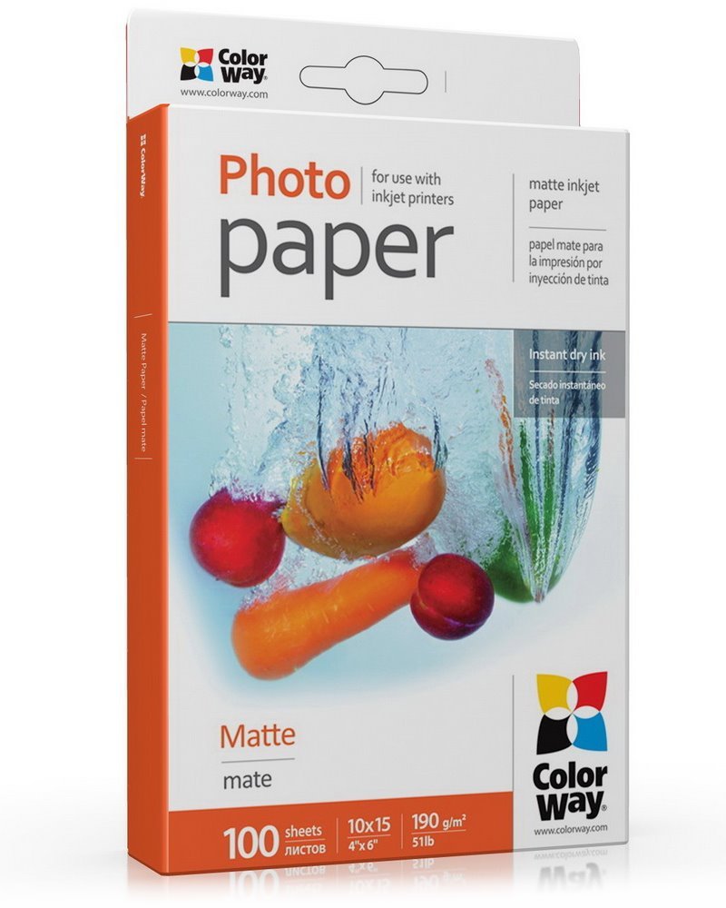 ColorWay Matte 10x15cm 100ks - fotopapír pro fotografie