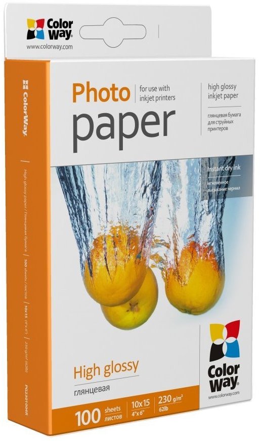 Balení fotopapírů ColorWay High Glossy 10x15cm