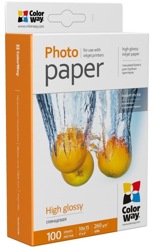 Balení fotopapírů ColorWay High Glossy 10x15cm