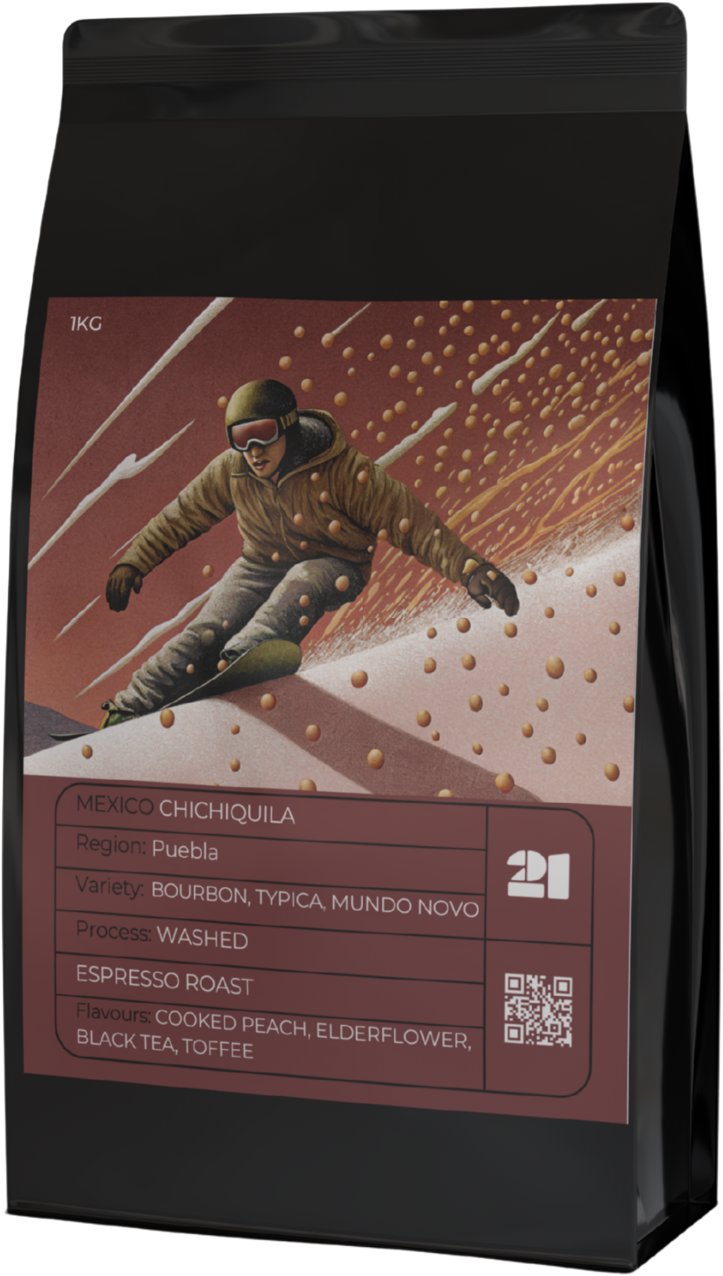 21 Coffee Mexiko, Bourbon, Typica, Mundo Novo / Washed, 1000 g (na espresso)
