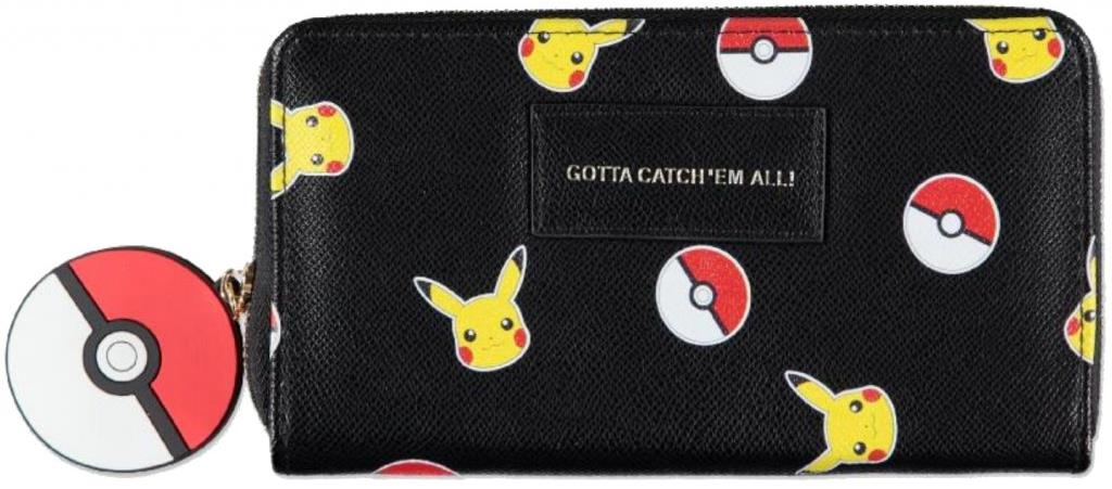 Difuzed Pokémon Pikachu a pokéball - peněženka