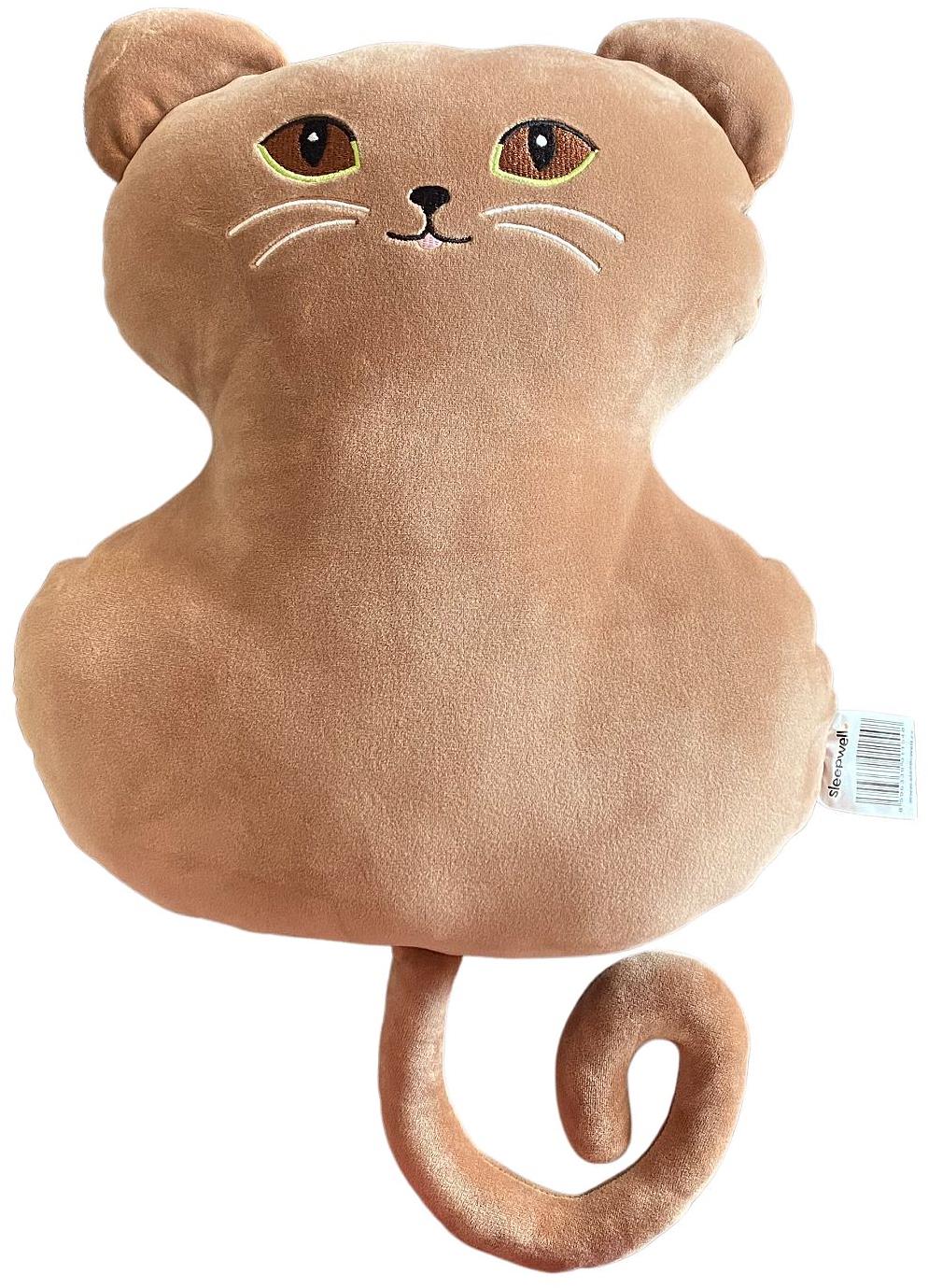 Svitap sleepwell Polštářek mikrospandex Kočka hnědá 35 cm