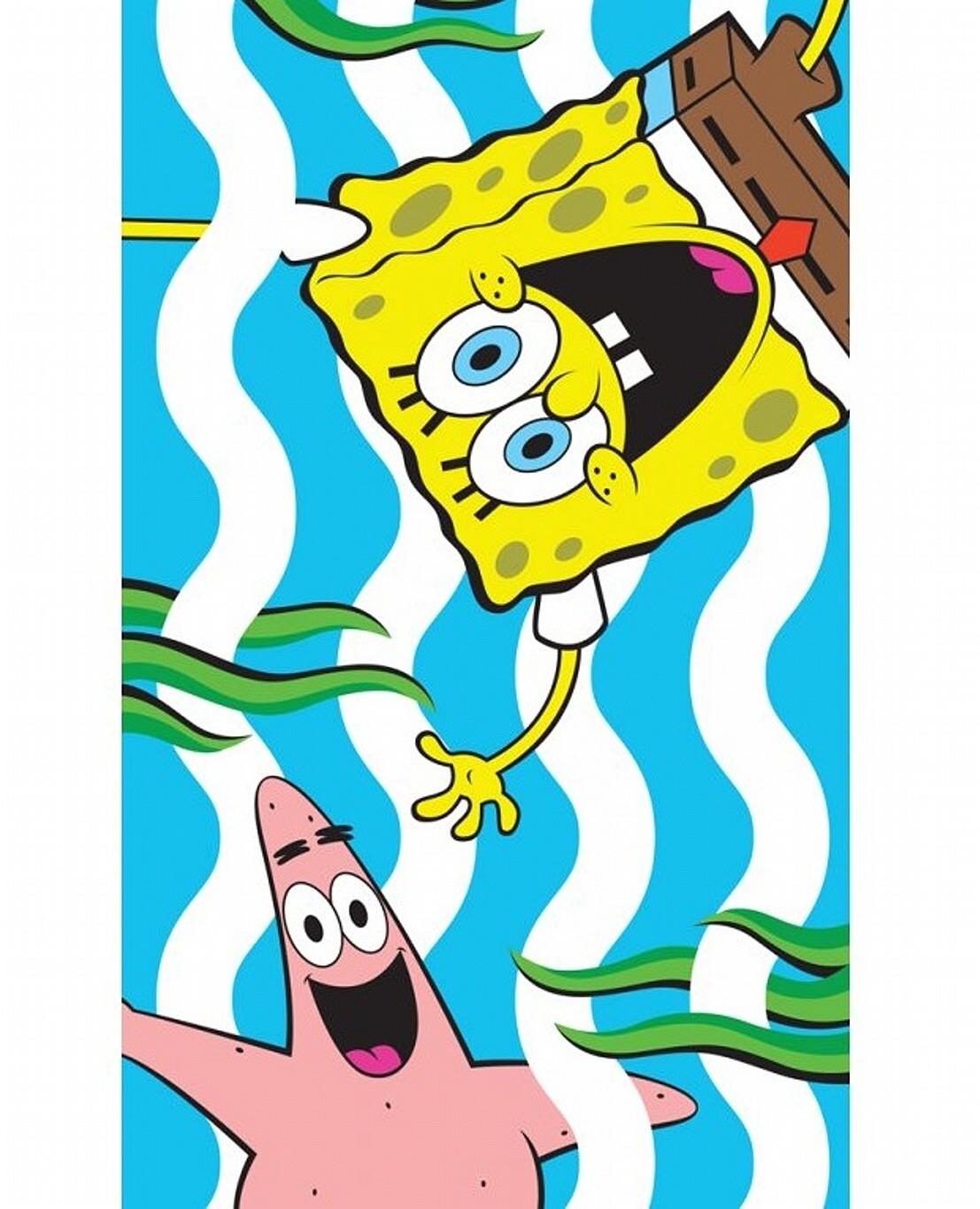 Carbotex Dětský ručník Sponge Bob Zábava v moři 30 × 50 cm