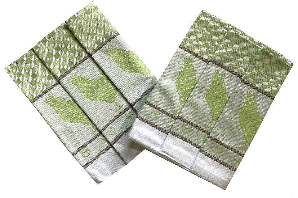 Svitap sleepwell Utěrka extra savá 50×70 cm Slepičky zelené 3 ks