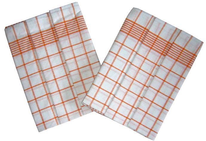 Svitap sleepwell Utěrka Negativ Egyptská bavlna 50×70 cm bílá/oranžová 3 ks