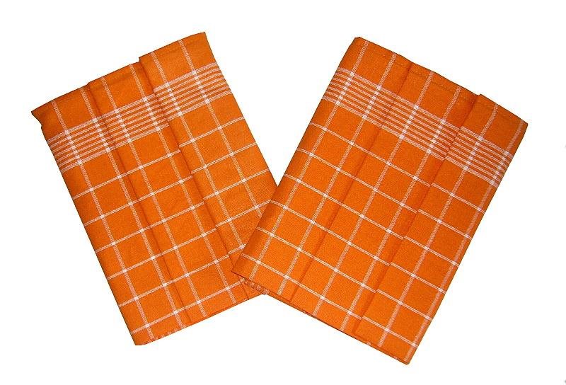 Svitap sleepwell Utěrka Pozitiv Egyptská bavlna 50×70 cm oranžová/bílá 3 ks