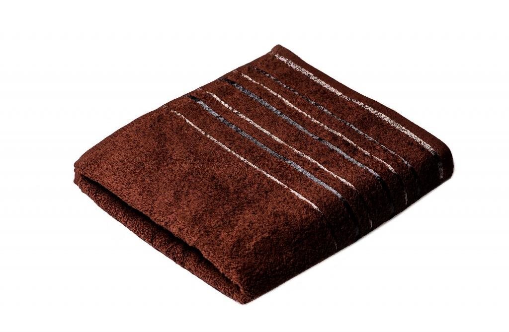 Praktik Ručník Zara 50×100 cm tmavě hnědý