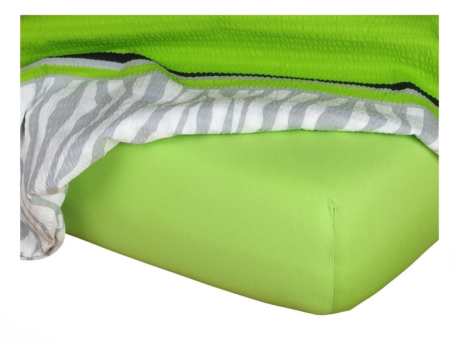 DADKA VRACOV Jersey prostěradlo kiwi, rozměr 90 × 200 × 20 cm