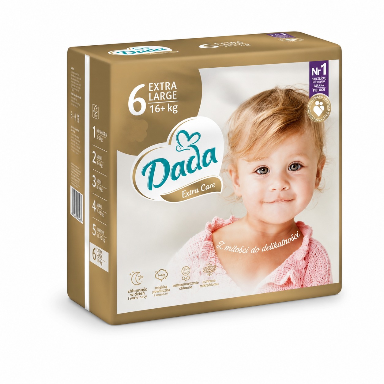 DADA Extra Care XL vel. 6 (34 ks)