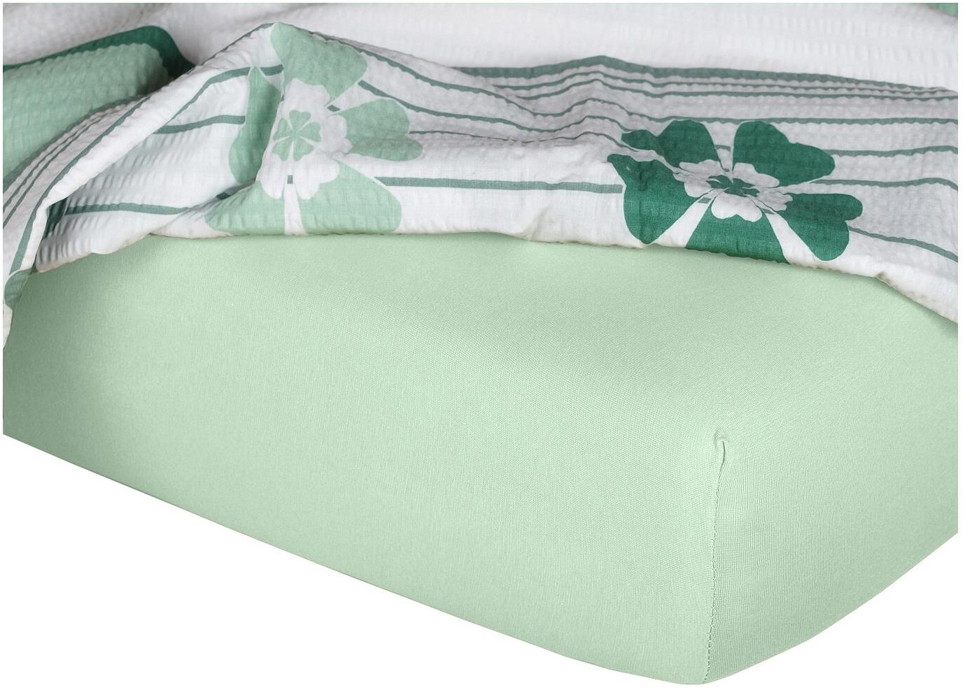 Dadka Jersey prostěradlo mentol 60 × 120 × 10 cm
