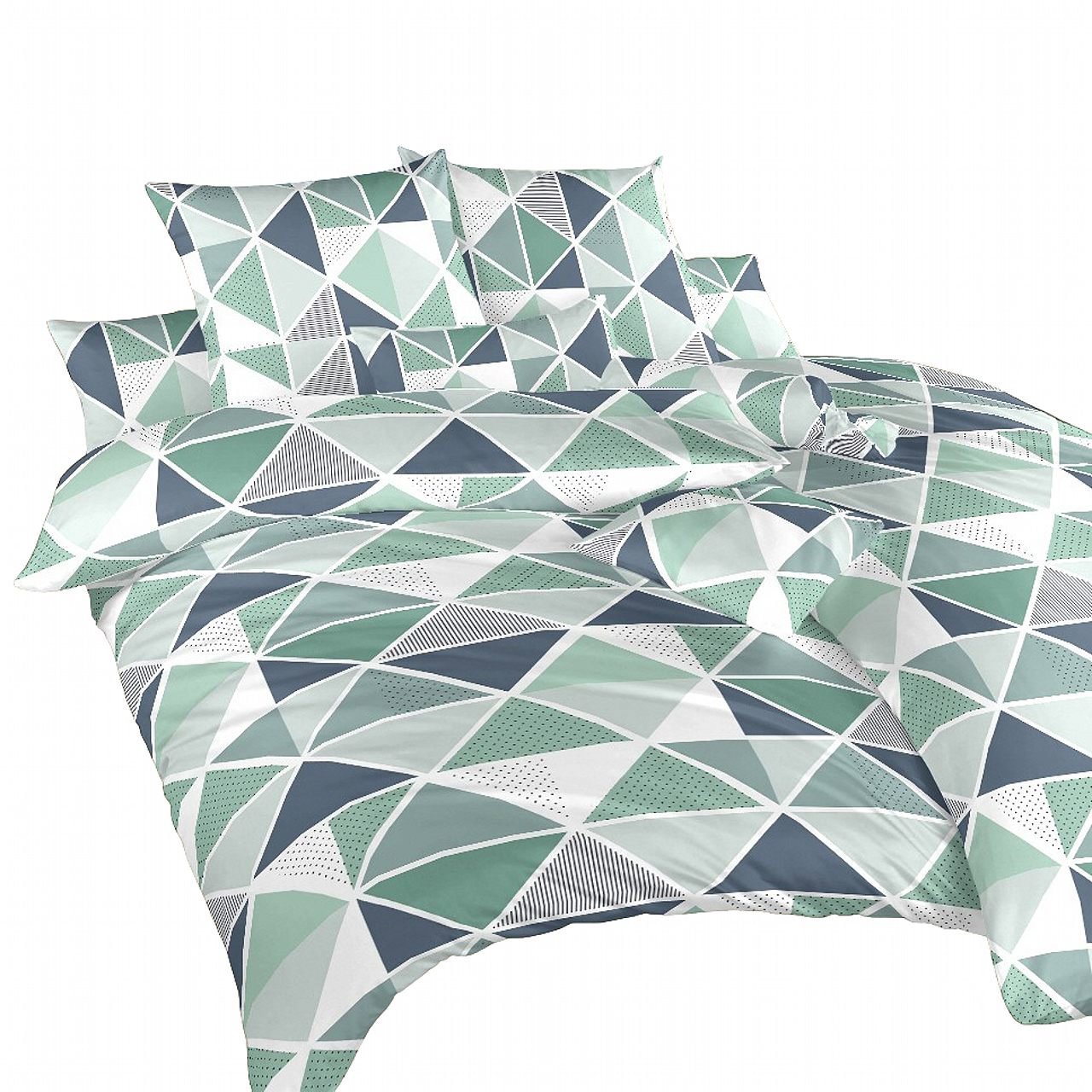 Dadka Pyramidy bavlna, 140 × 200, 70 × 90 cm, mentol