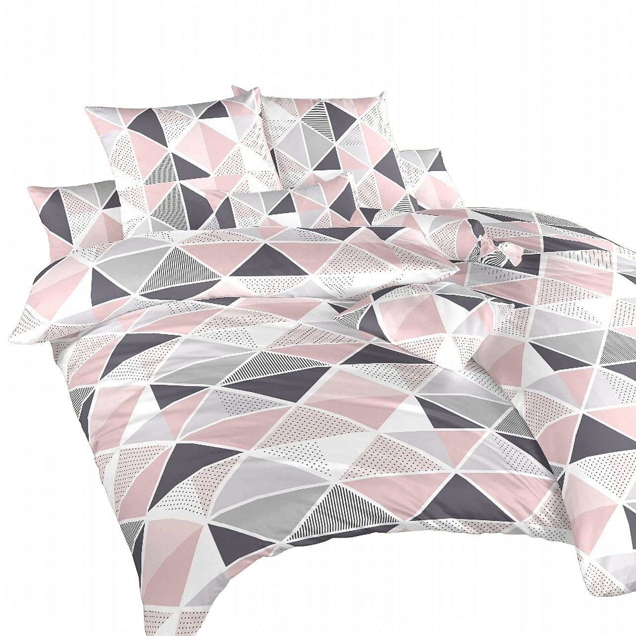 Dadka Pyramidy bavlna, 140 × 200, 70 × 90 cm, pudrové