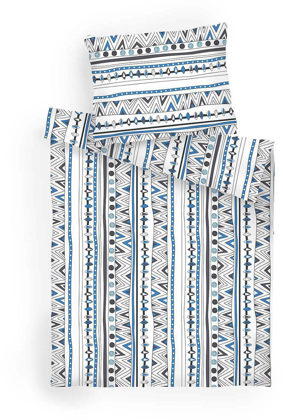 Dadka Povlečení bavlna 140 × 200 cm, 70 × 90 cm, Indián denim