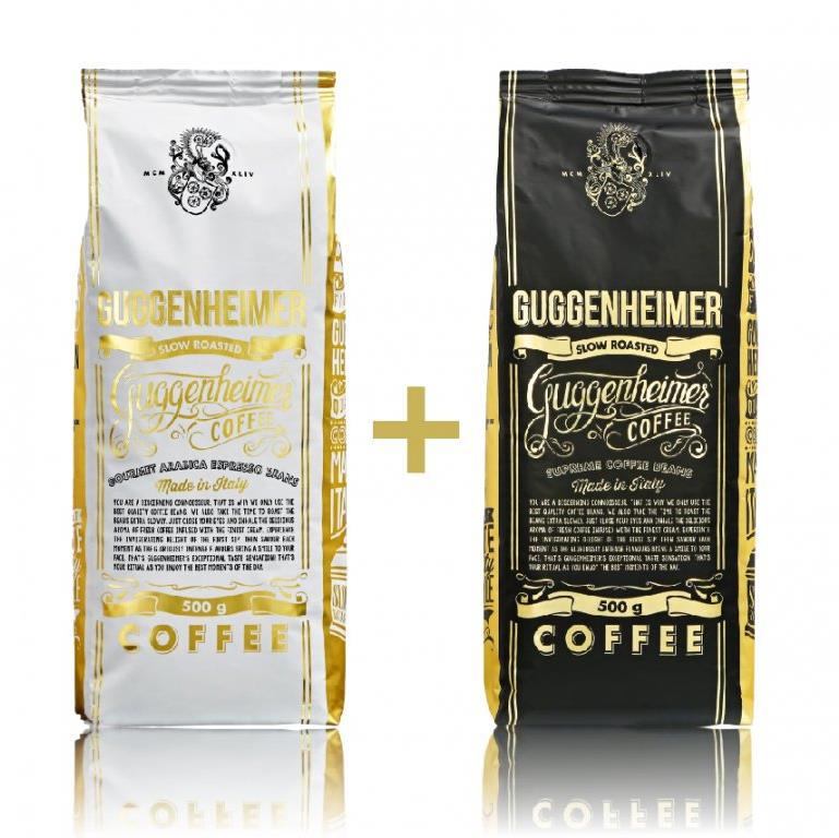 Guggenheimer zrnková káva Gurmet Supreme, 2 × 500 g