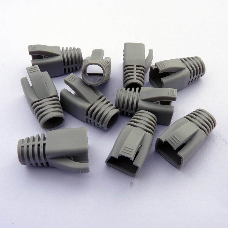 Datacom Návlek pro plug RJ45 (CAT6A, CAT7) šedý (10ks)