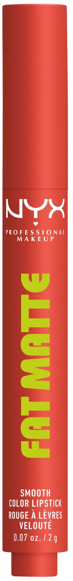 NYX PROFESSIONAL MAKEUP Fat Matte Smooth Color Lipstick 03 Coral Cuddlin', 2 g