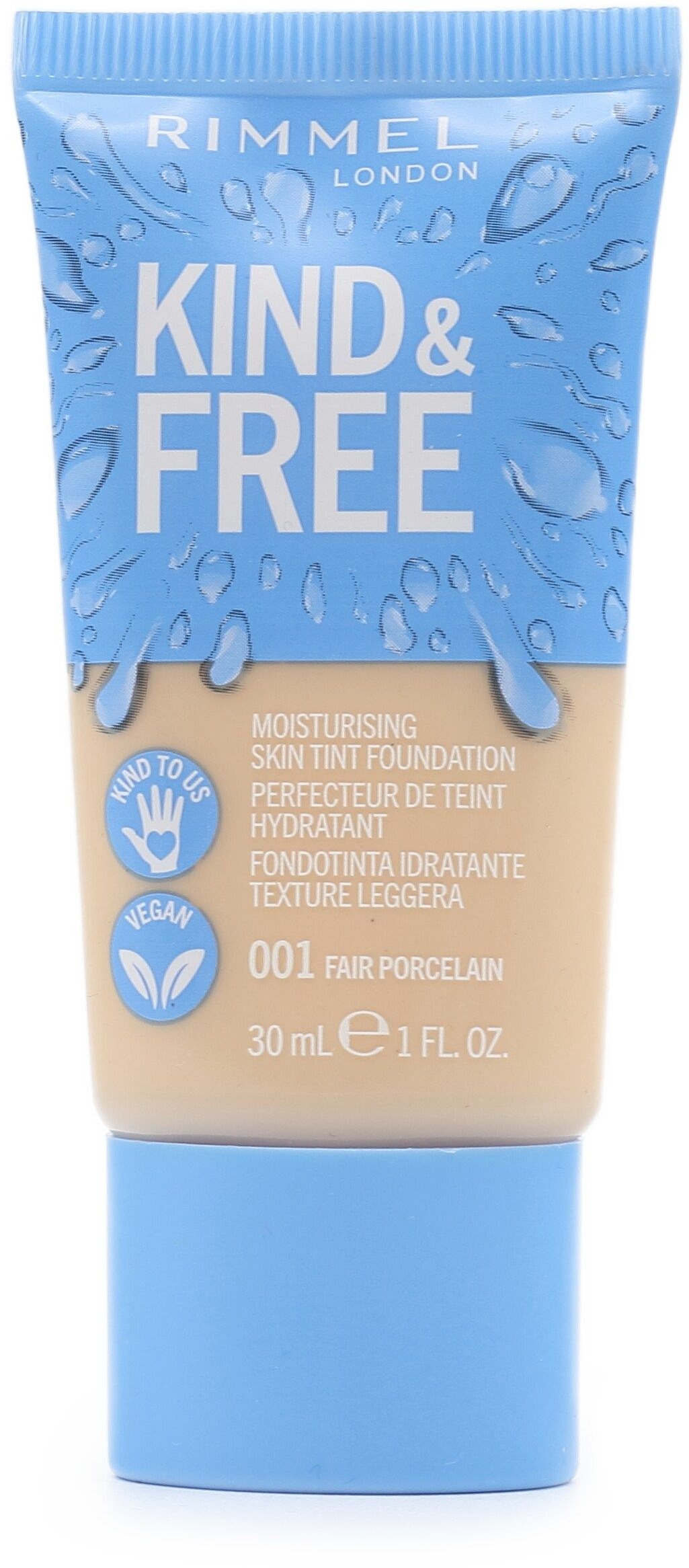 RIMMEL LONDON Kind&Free Moisturising Skin Tint Foundation 001 Fair Porcelain 30 ml