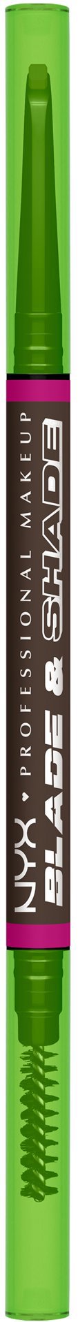NYX PROFESSIONAL MAKEUP Blade & Shade, Dual Edge Brow Pencil, Espresso