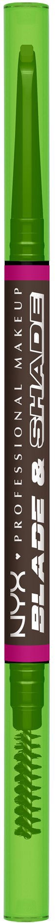 NYX PROFESSIONAL MAKEUP Blade & Shade, Dual Edge Brow Pencil, Ash Brown