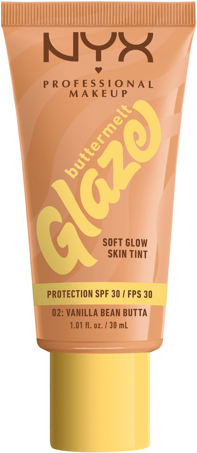 NYX PROFESSIONAL MAKEUP Buttermelt Glaze Soft Glow Skin Tint + SPF30, Vanilla Bean Butta