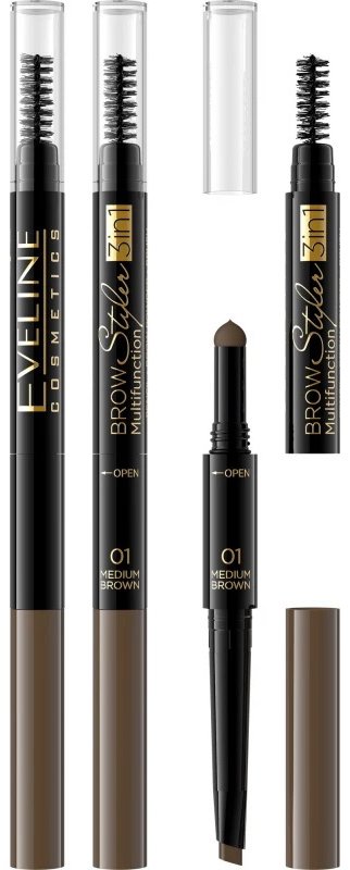 EVELINE COSMETICS Tužka na obočí 3v1