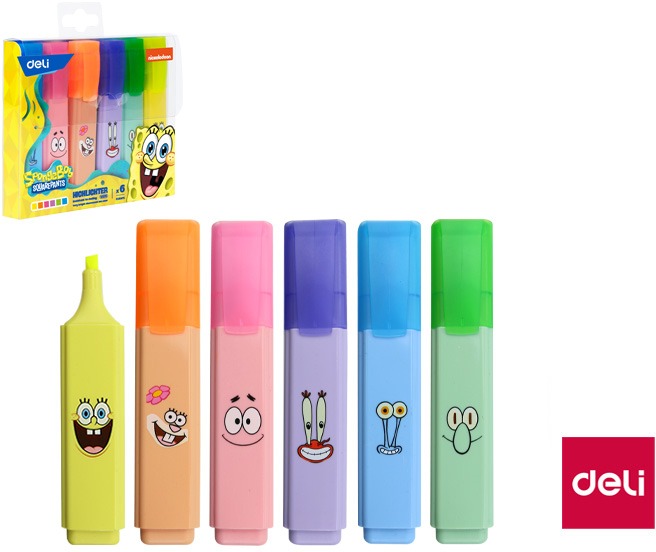 DELI Spongebob, 1-5 mm - sada 6 ks