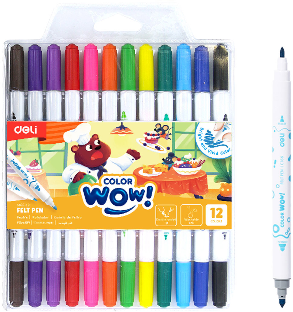 DELI WOW EC166-12 2v1 12 barev