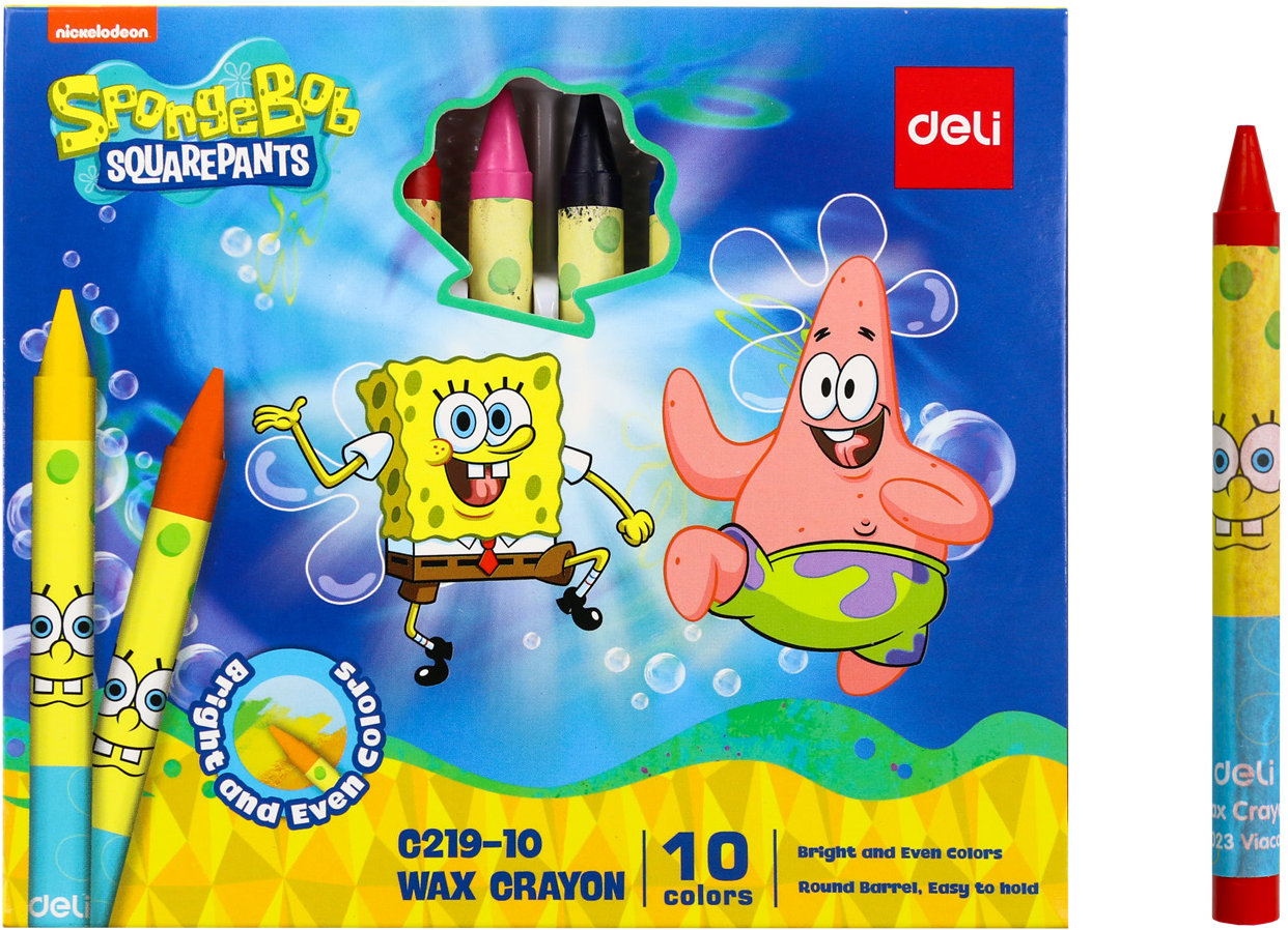 DELI Spongebob kulaté 10 barev