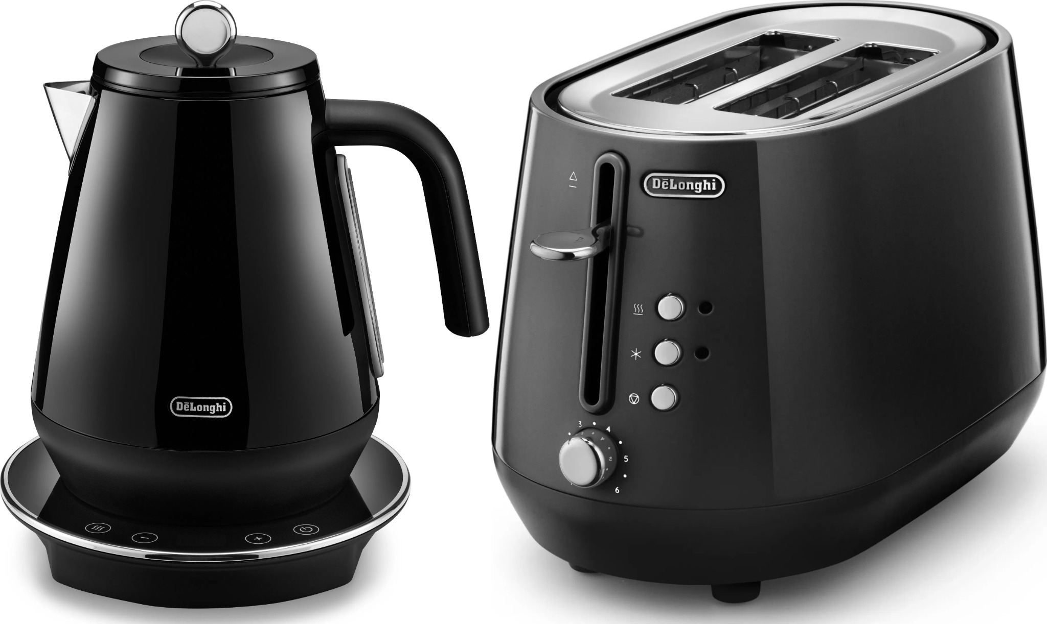 Snídaňová kolekce De'Longhi Eclettica SpecialTea - černá (KBY2011.BK & CTY2103.BK)