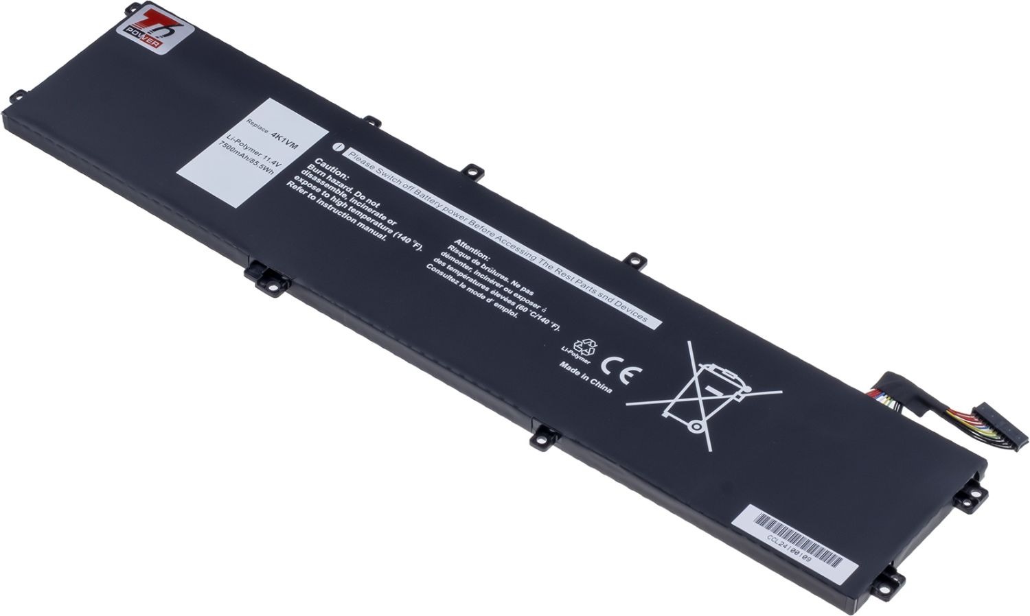T6 Power pro Dell Vostro 7500, Inspiron 7500, G7 7700, 7500 mAh, 85 Wh, 6cell, Li-pol