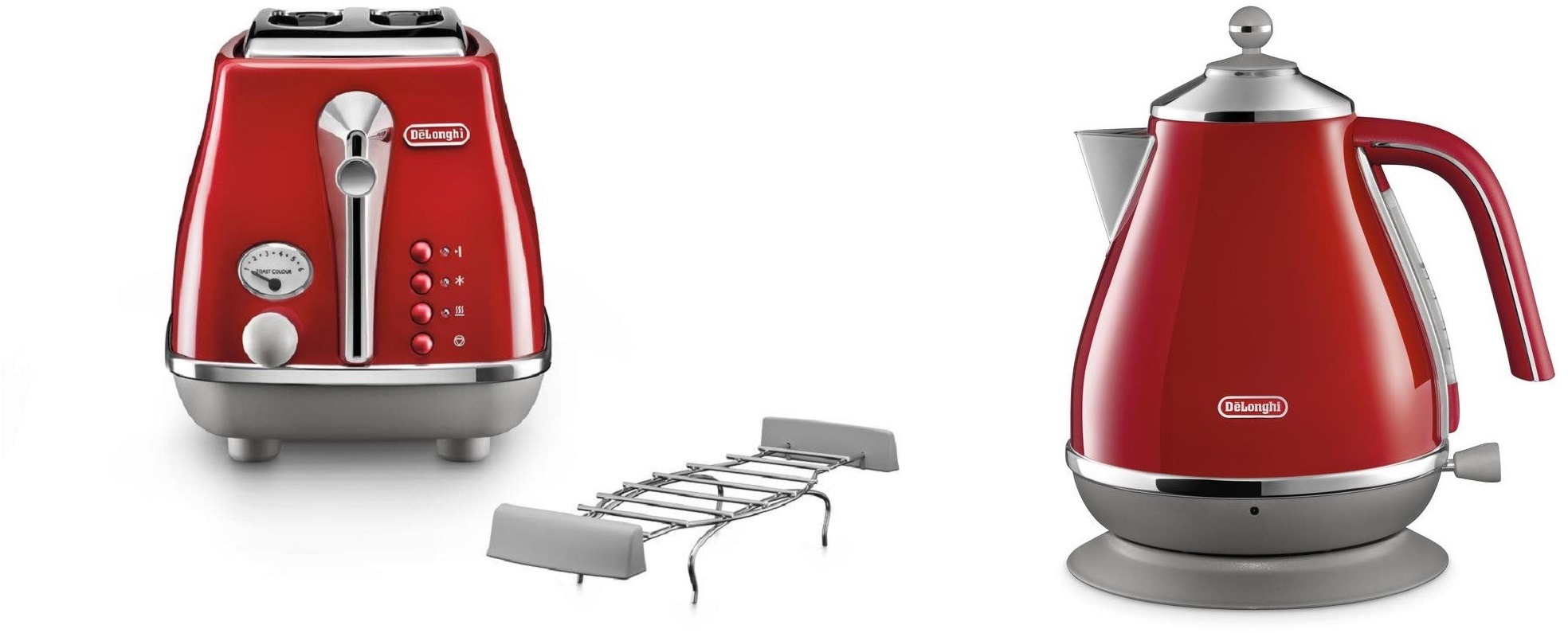 Snídaňová kolekce De'Longhi Icona Capitals - červená